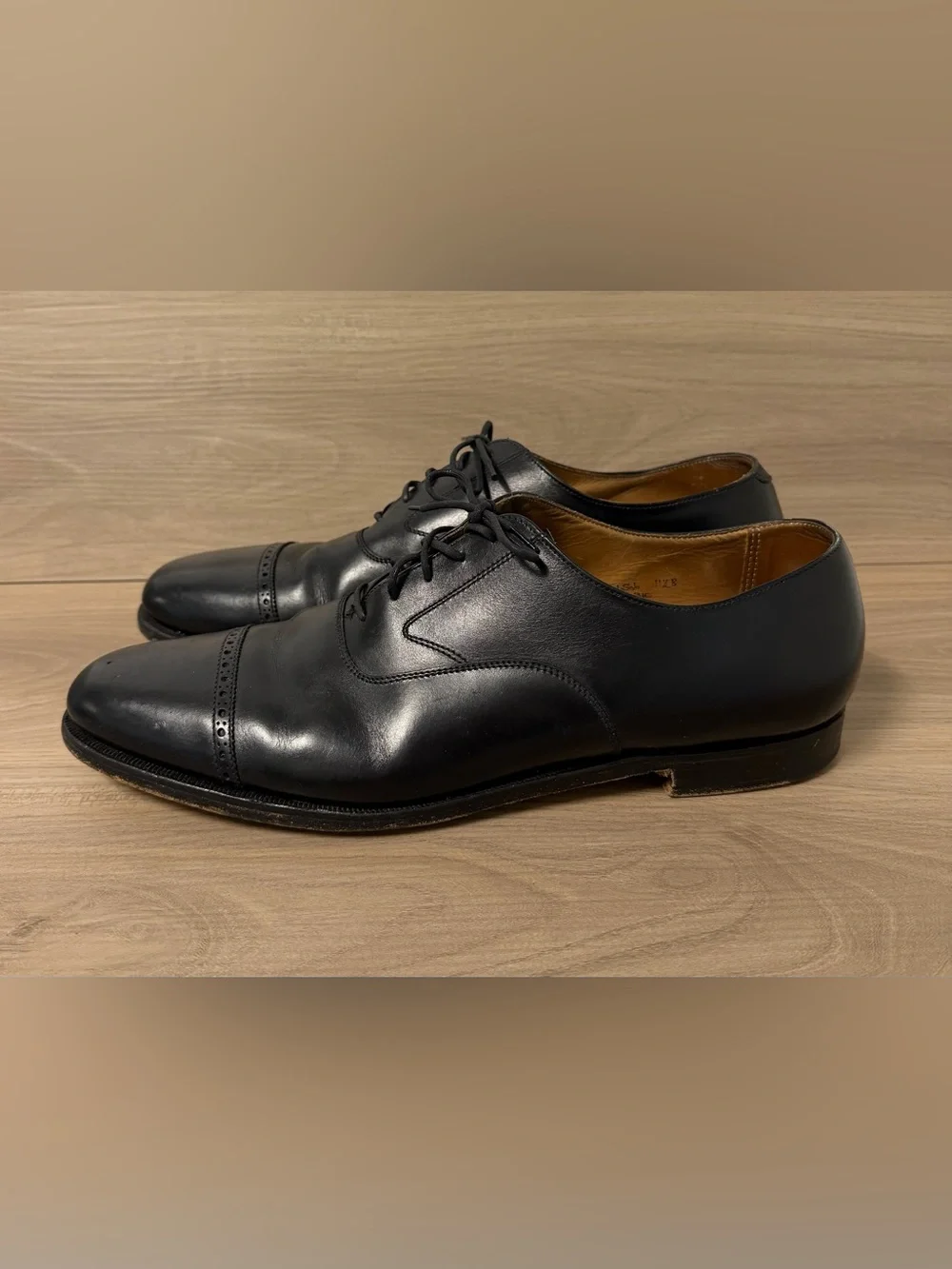 Brooks Brothers PEAL & CO Cap Toe Oxford Dress Shoes Made in England Mens 11.5 B